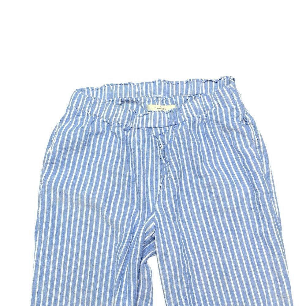 Trovata Blue and White Casual Striped Bottoms Blue White Size XS - Picture 5 of 7